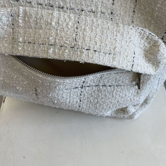 Generation Love Cream Windowpane Eden Backpack NEW Ivory Gray Tweed - Picture 5 of 11